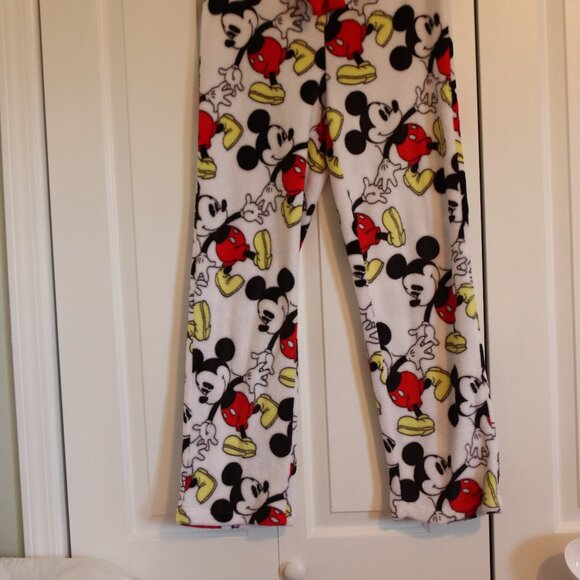 Disney Micky Mouse fleece sleep pants: comfy, warm, draw string elastic waist M - Picture 1 of 13